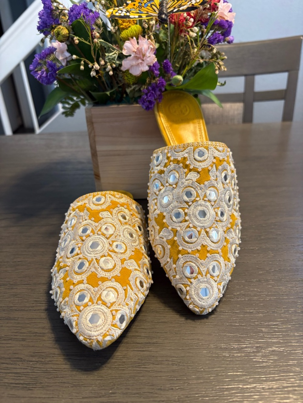 Tory Burch Elora Mirrored Slides - Picture 5 of 8